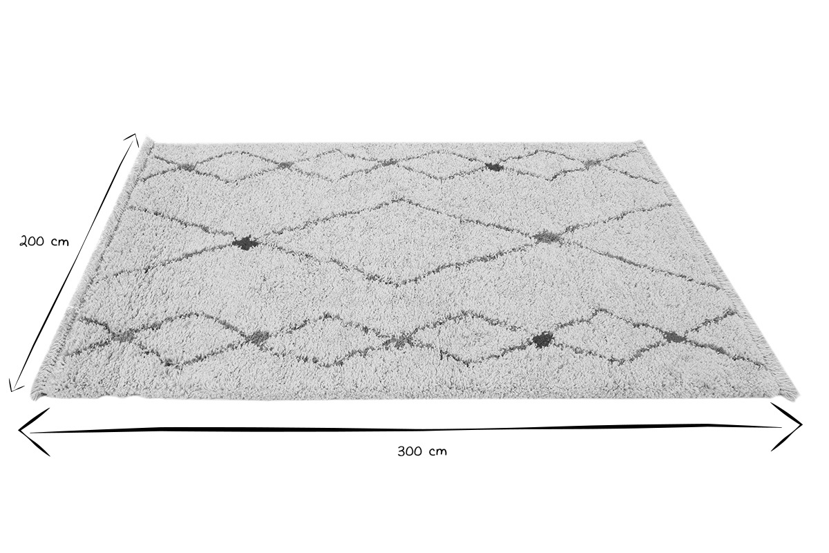 Tapis rectangulaire � motifs losanges 200 x 300 cm LIO