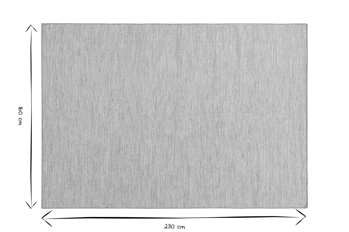 Tapis rectangulaire en laine et coton 160 x 230 cm SIMBEL