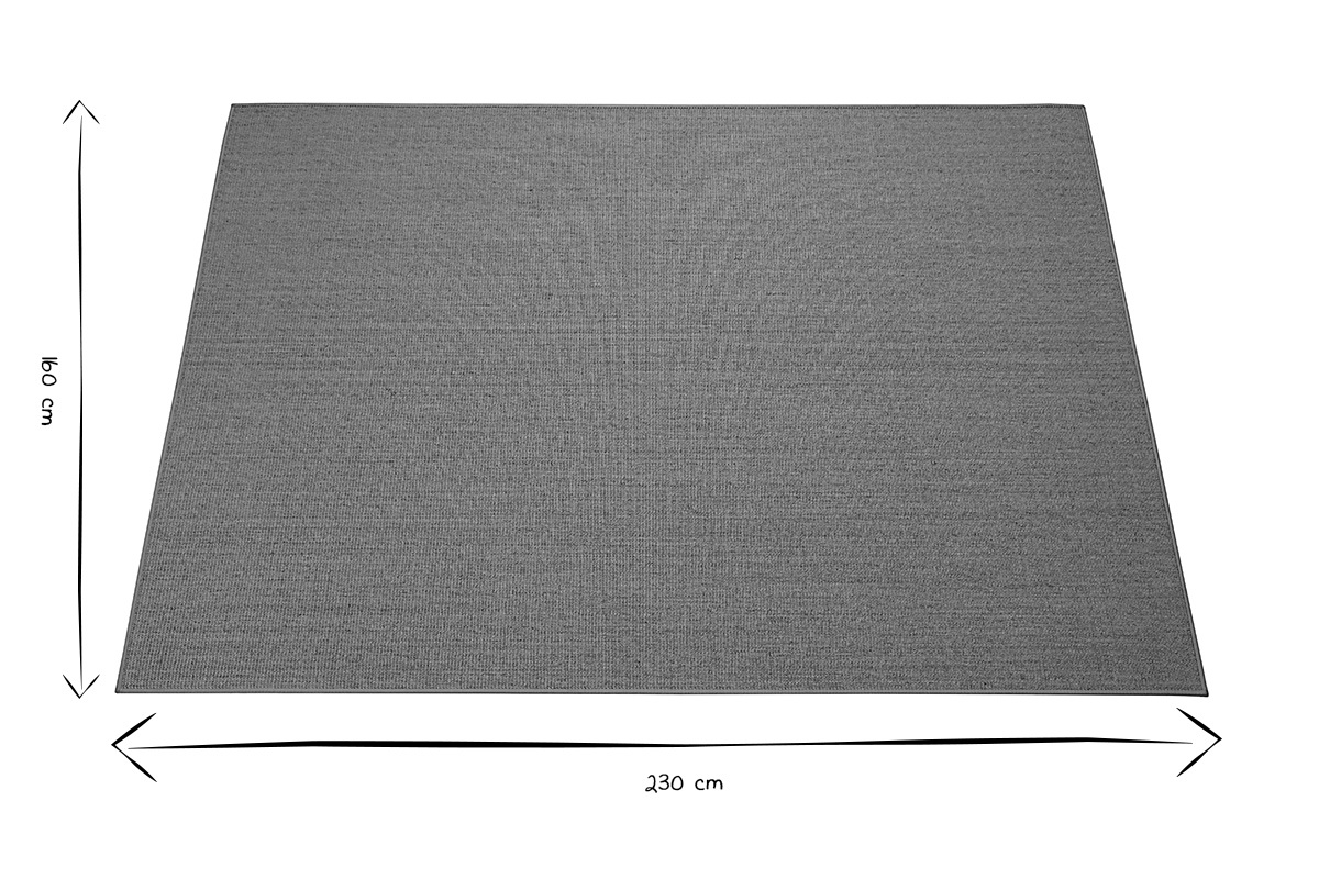 Tapis rectangulaire en sisal et jute 160 x 230 YANN
