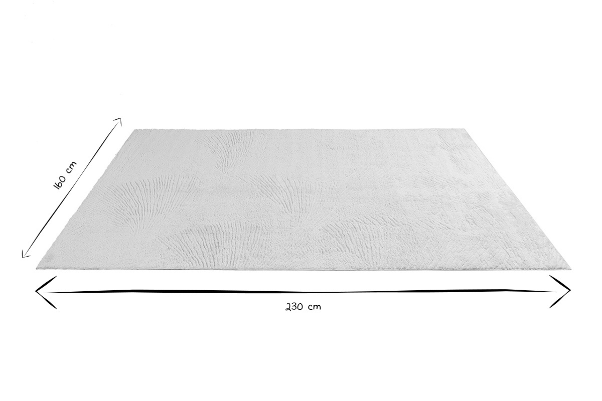 Tapis rectangulaire ivoire � motifs 160 x 230 cm SISSI