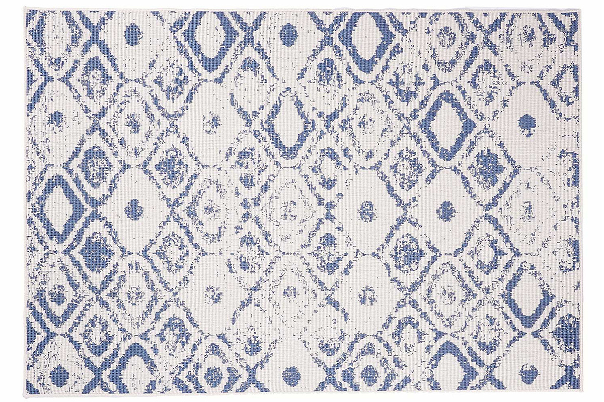 Tapis rversible  motif bleu intrieur - extrieur  L230 x L160 cm BELIZ