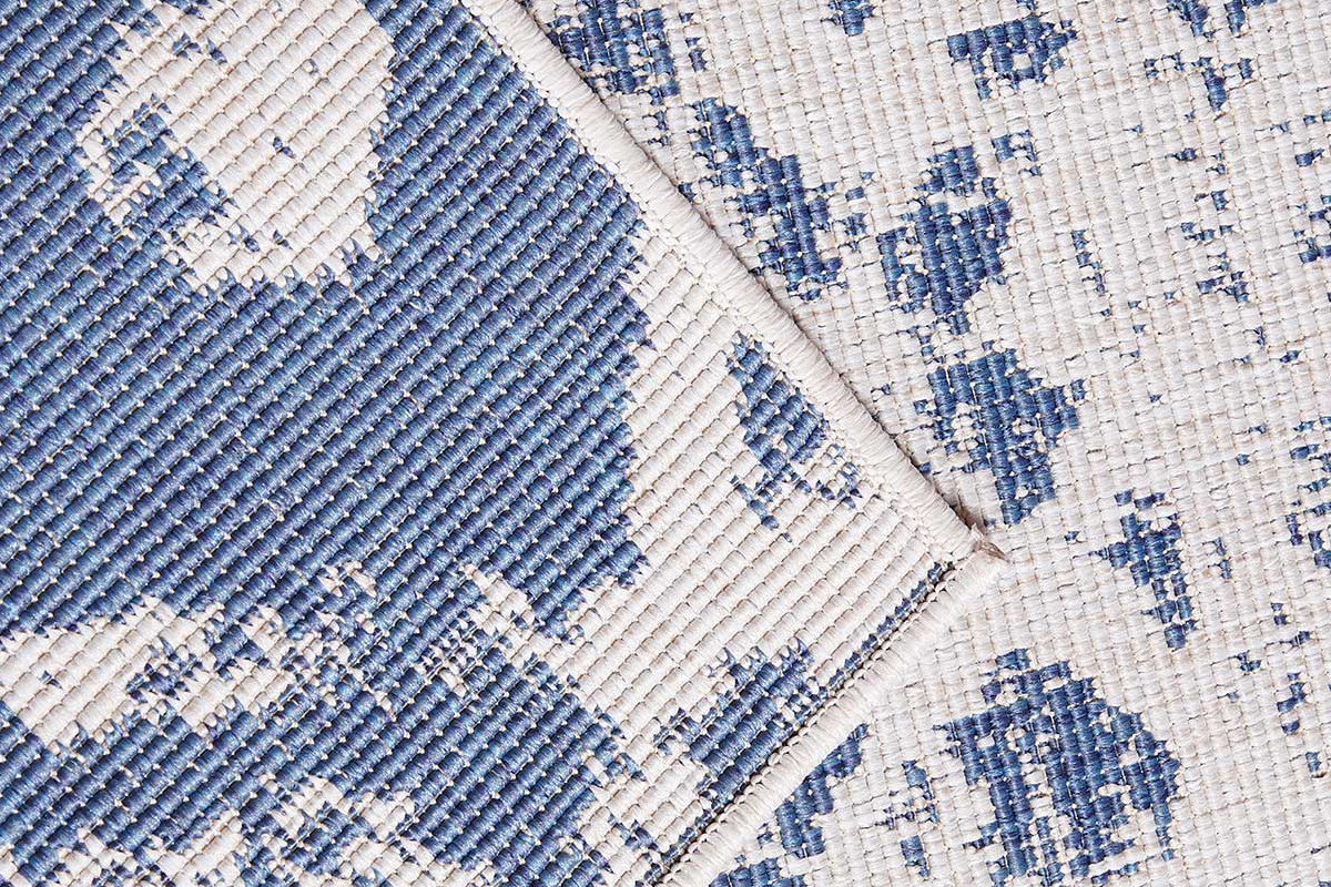 Tapis rversible  motif bleu intrieur - extrieur  L230 x L160 cm BELIZ