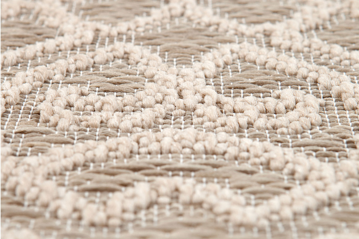 Tapis rond d'ext�rieur naturel 160 cm MOZAIC