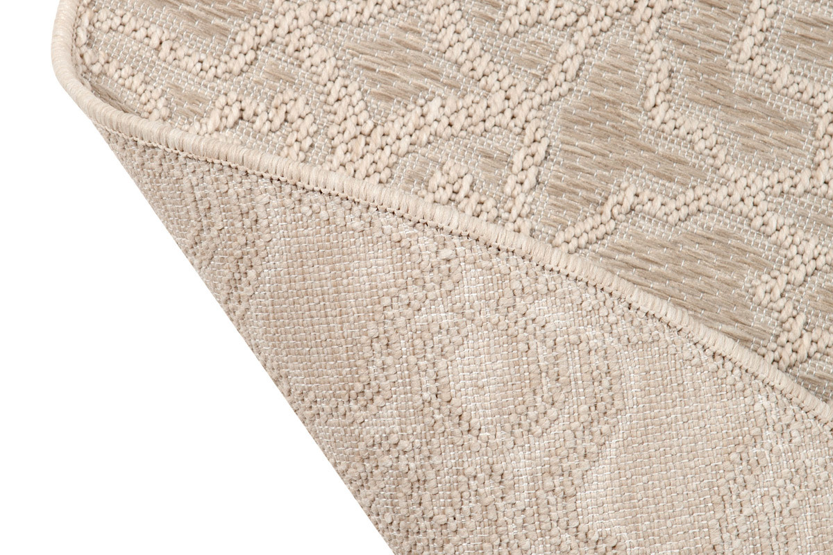 Tapis rond d'ext�rieur naturel 160 cm MOZAIC