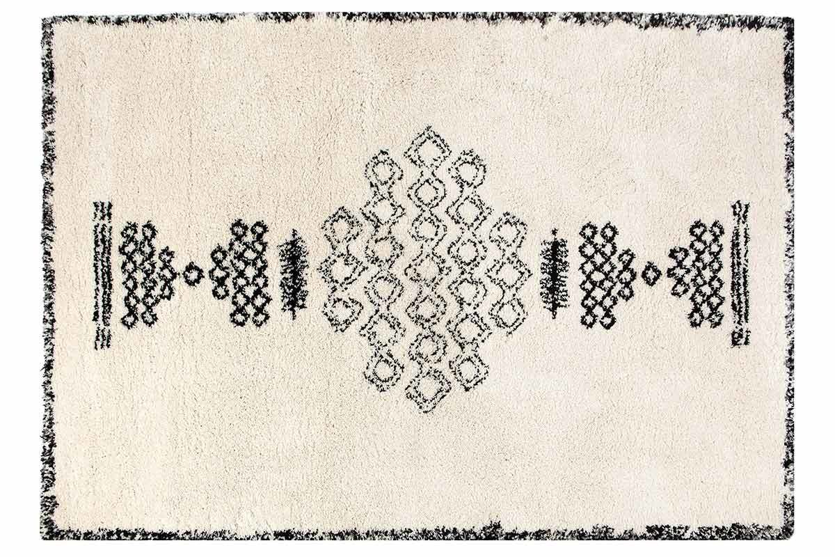 Tapis style berb�re noir et blanc 160 x 230 cm OYO