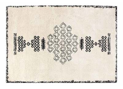 Tapis style berb&egrave;re noir et blanc 160x230 cm OYO