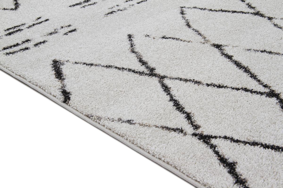 Tapis style berb�re noir et �cru 160 x 230 cm AURES