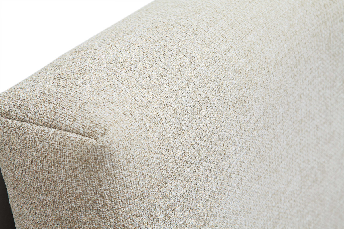 Tte de lit  poser en tissu beige L164 cm CHELSEA