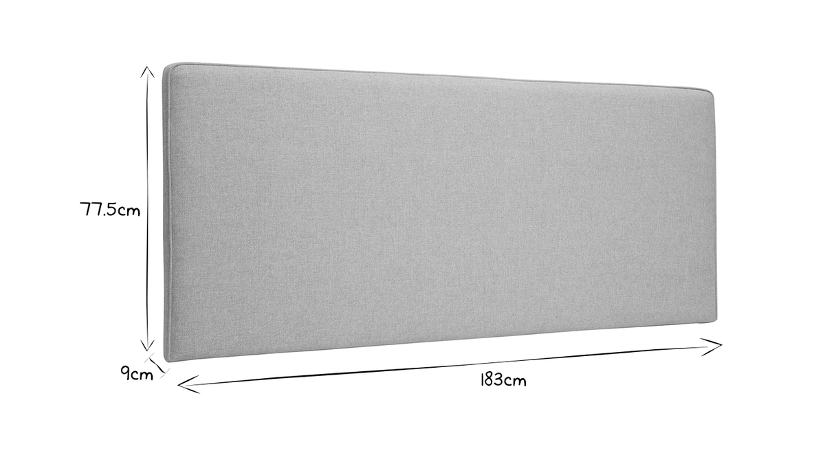 Tte de lit  suspendre en tissu beige L180 cm LILY