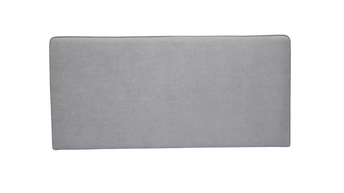 Tte de lit  suspendre en tissu effet velours gris L160 cm LILY
