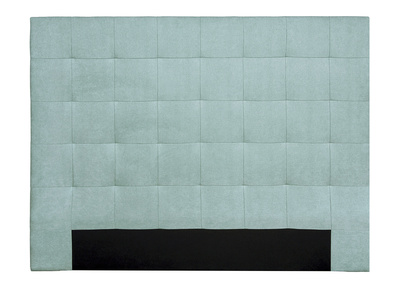 T&ecirc;te de lit capitonn&eacute;e effet velours vert lagon 160 cm HALCIONA