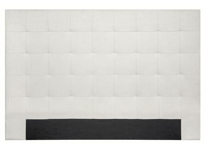 T&ecirc;te de lit capitonn&eacute;e en tissu beige 180 cm HALCIONA