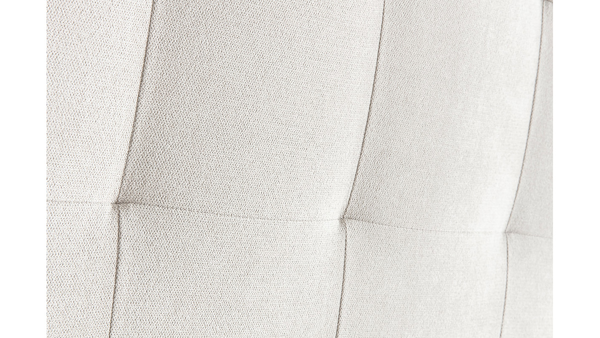 Tête de lit capitonnée en tissu beige clair naturel L160 cm HALCIONA
