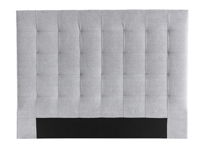 Tête de lit capitonnée en tissu gris 160 cm HALCIONA