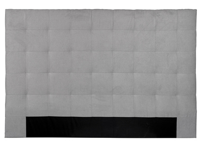 Tête de lit capitonnée en tissu gris 180 cm HALCIONA