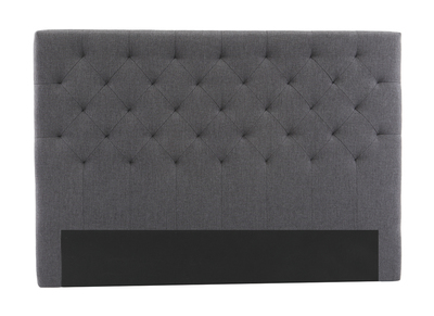 Tête de lit capitonnée en tissu gris foncé L160 cm ENGUERRAND