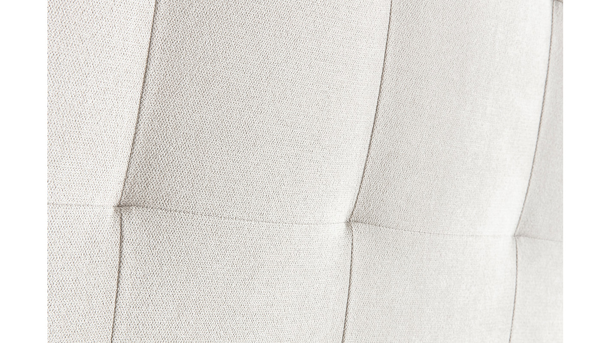 Tte de lit capitonne en tissu naturel L140 cm HALCIONA