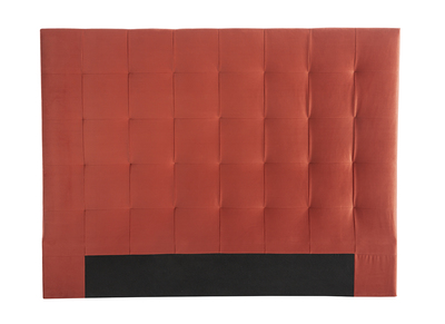 Tête de lit capitonnée en tissu velours terracotta L160 cm HALCIONA