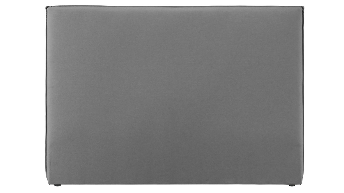 Tte de lit design en tissu gris clair 156 cm ATHENA