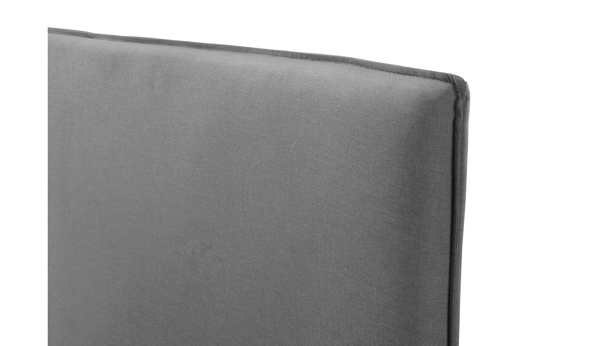 Tte de lit design en tissu gris clair 176 cm ATHENA