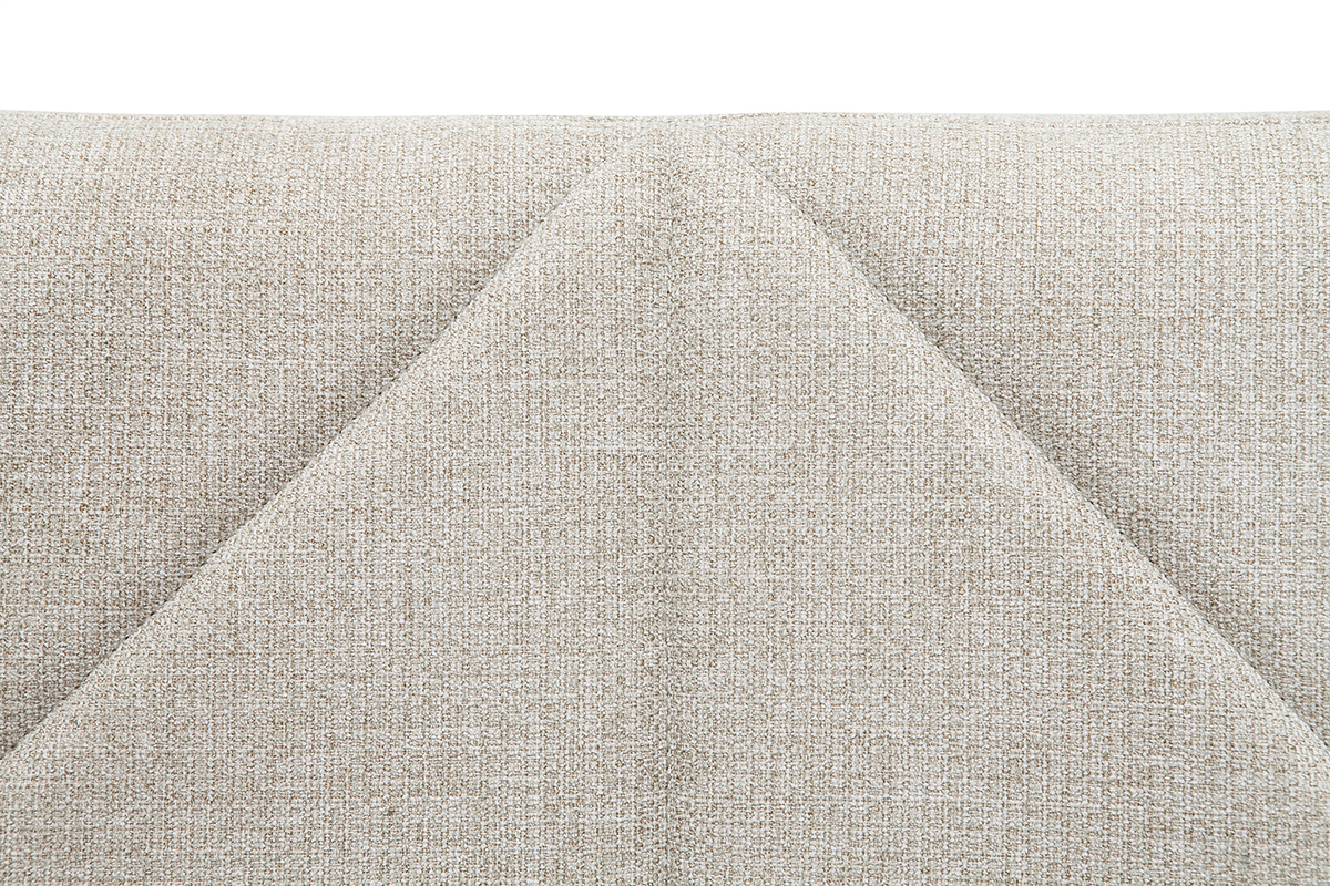 Tte de lit en tissu effet velours beige L160 cm AVAH