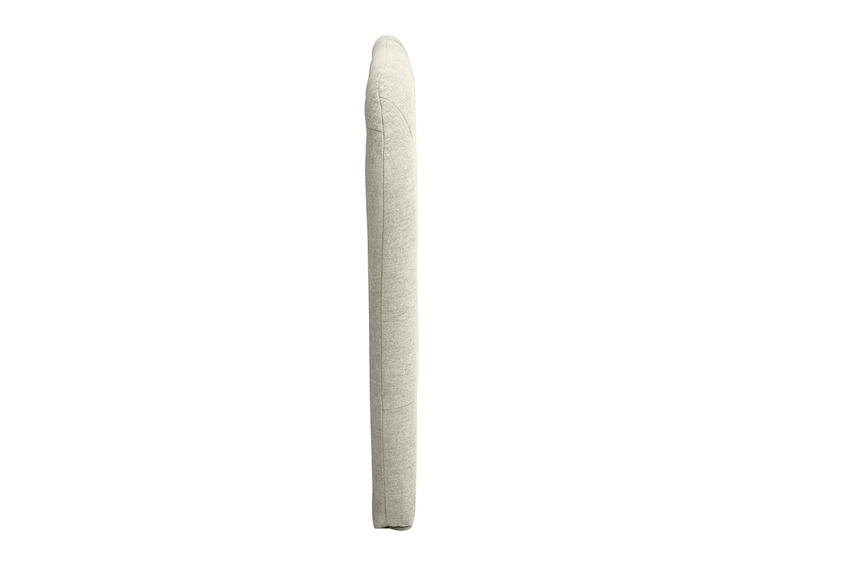 T�te de lit en tissu effet velours textur� beige L169 cm ALANIS