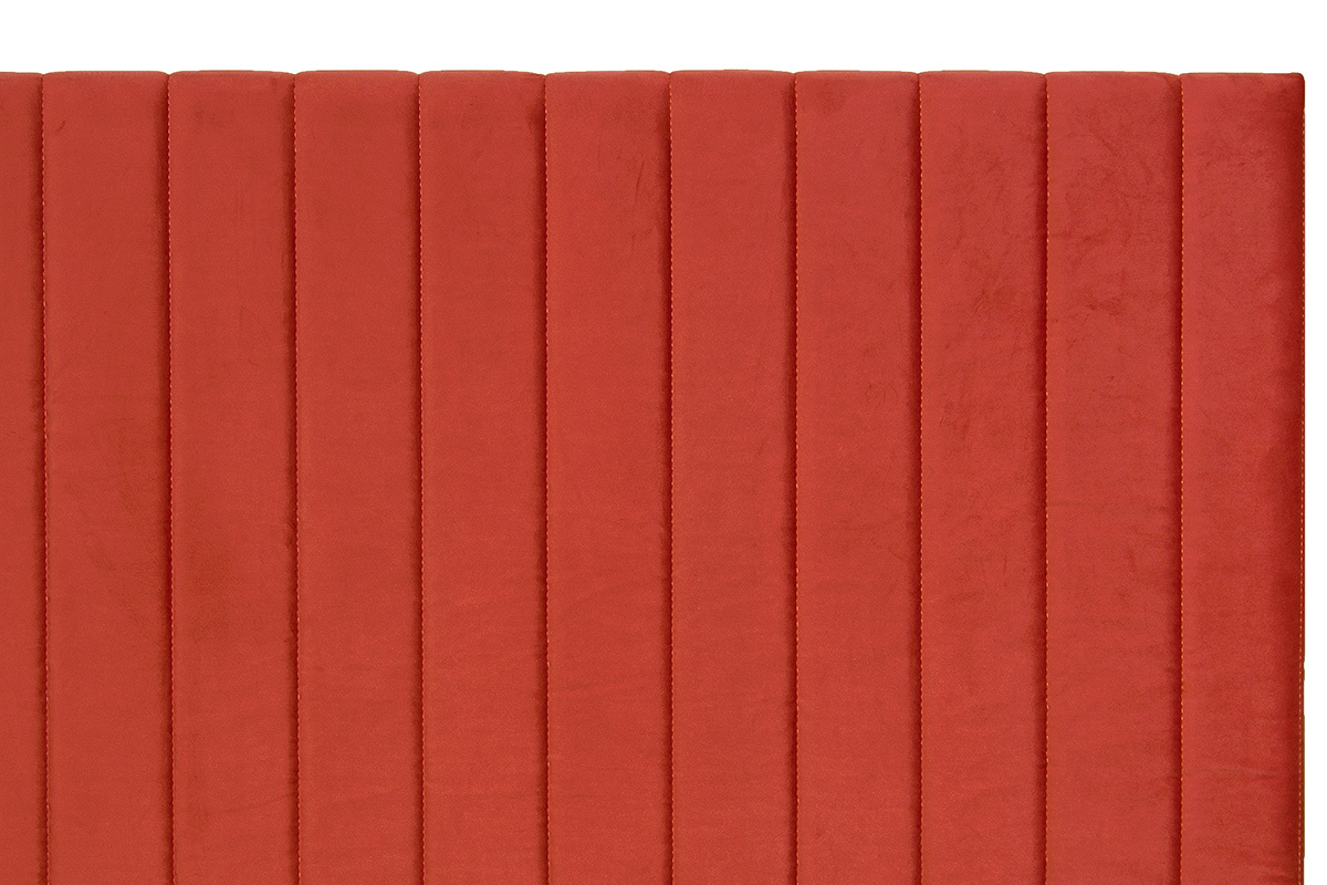 T�te de lit en tissu velours terracotta L170 cm NEHA