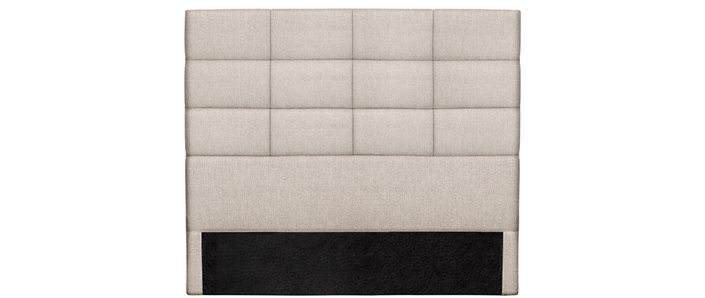 Tête de lit moderne en tissu beige naturel 160 cm ANATOLE