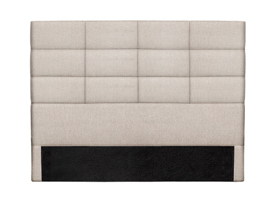 T&ecirc;te de lit moderne en tissu beige naturel 160 cm ANATOLE
