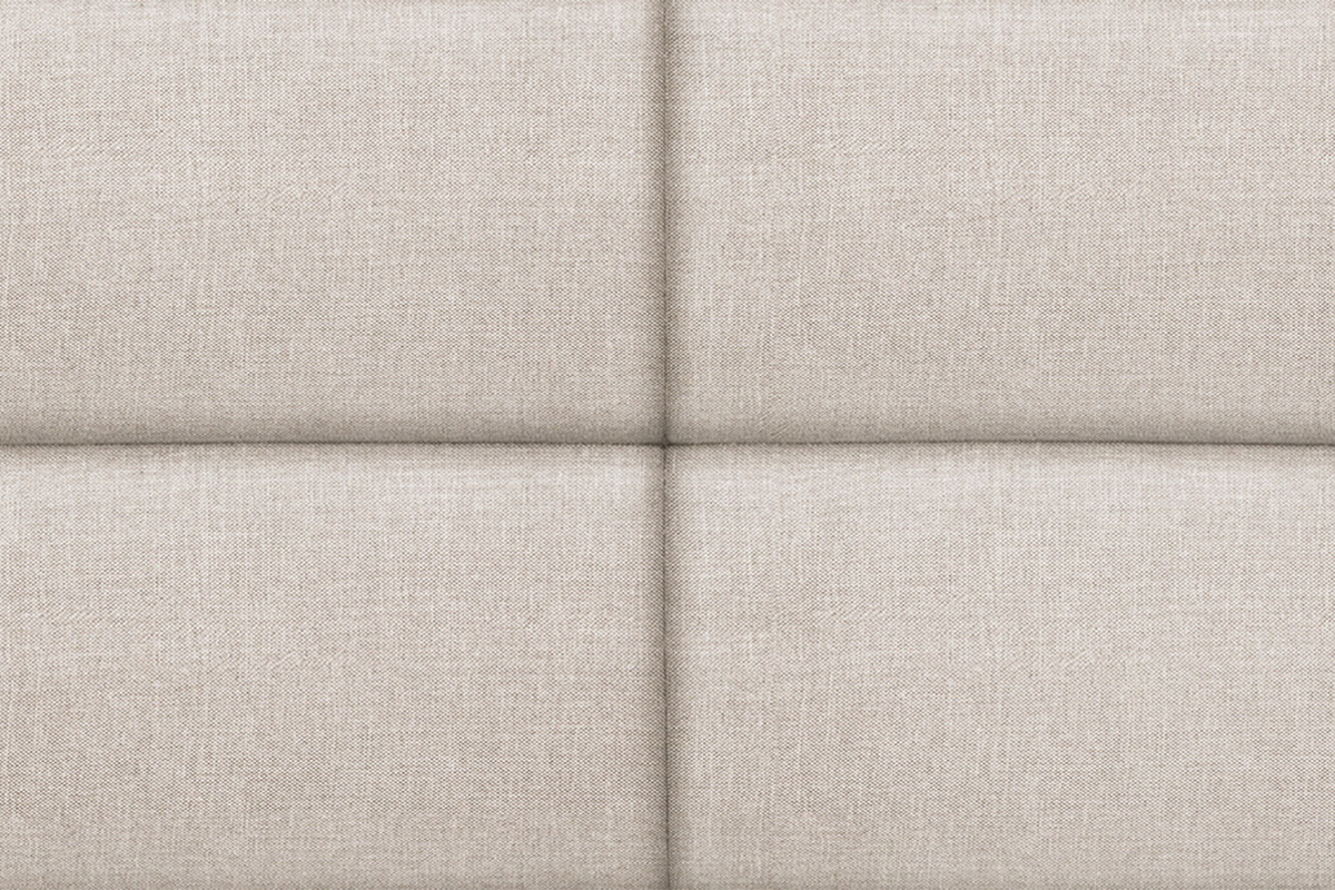 Tte de lit moderne en tissu beige naturel L160 cm ANATOLE