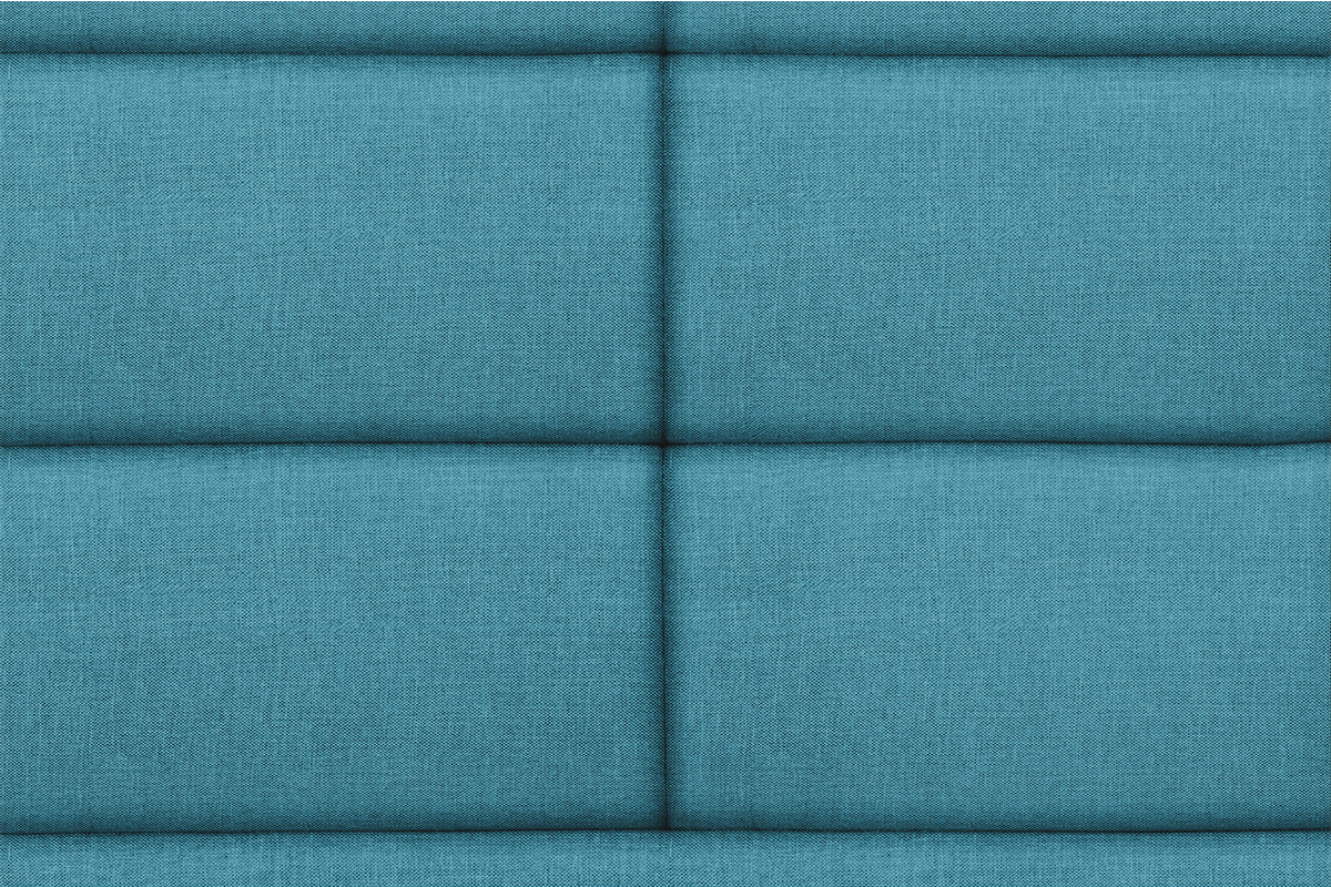 Tte de lit moderne en tissu bleu canard 140 cm ANATOLE