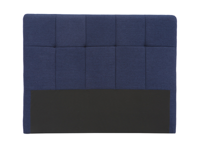 T&ecirc;te de lit tissu bleu fonc&eacute; 160 cm CLOVIS