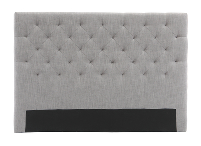 T&ecirc;te de lit tissu gris clair 160 cm ENGUERRAND