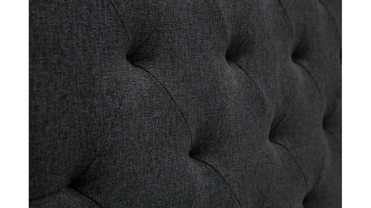 Tête de lit tissu gris foncé 140 cm ENGUERRAND