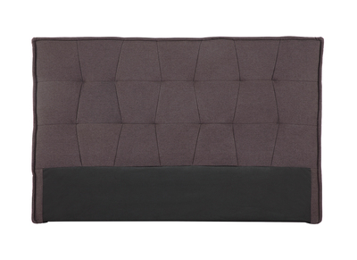 T&ecirc;te de lit tissu gris fonc&eacute; 170 cm SUKA