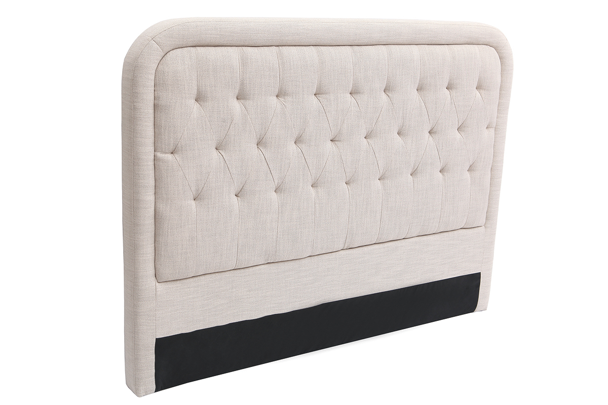 Tte de lit tissu naturel 160 cm LOUIS