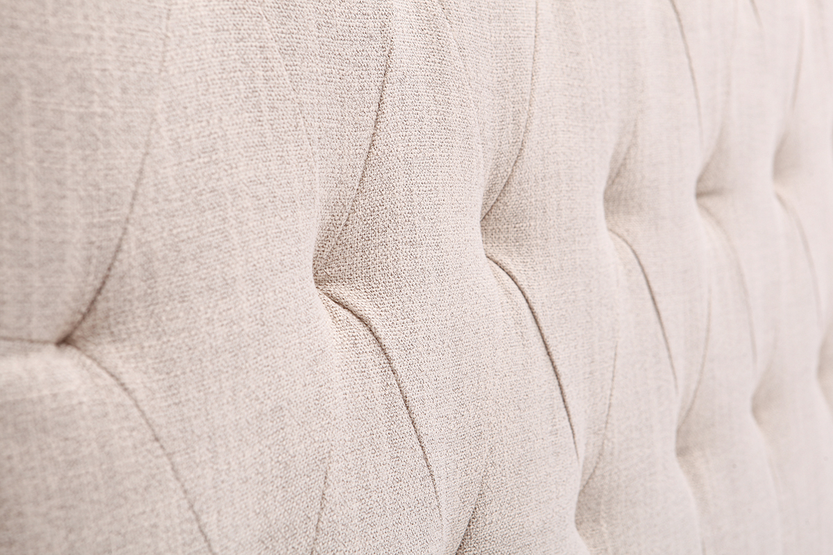 Tte de lit tissu naturel 160 cm LOUIS