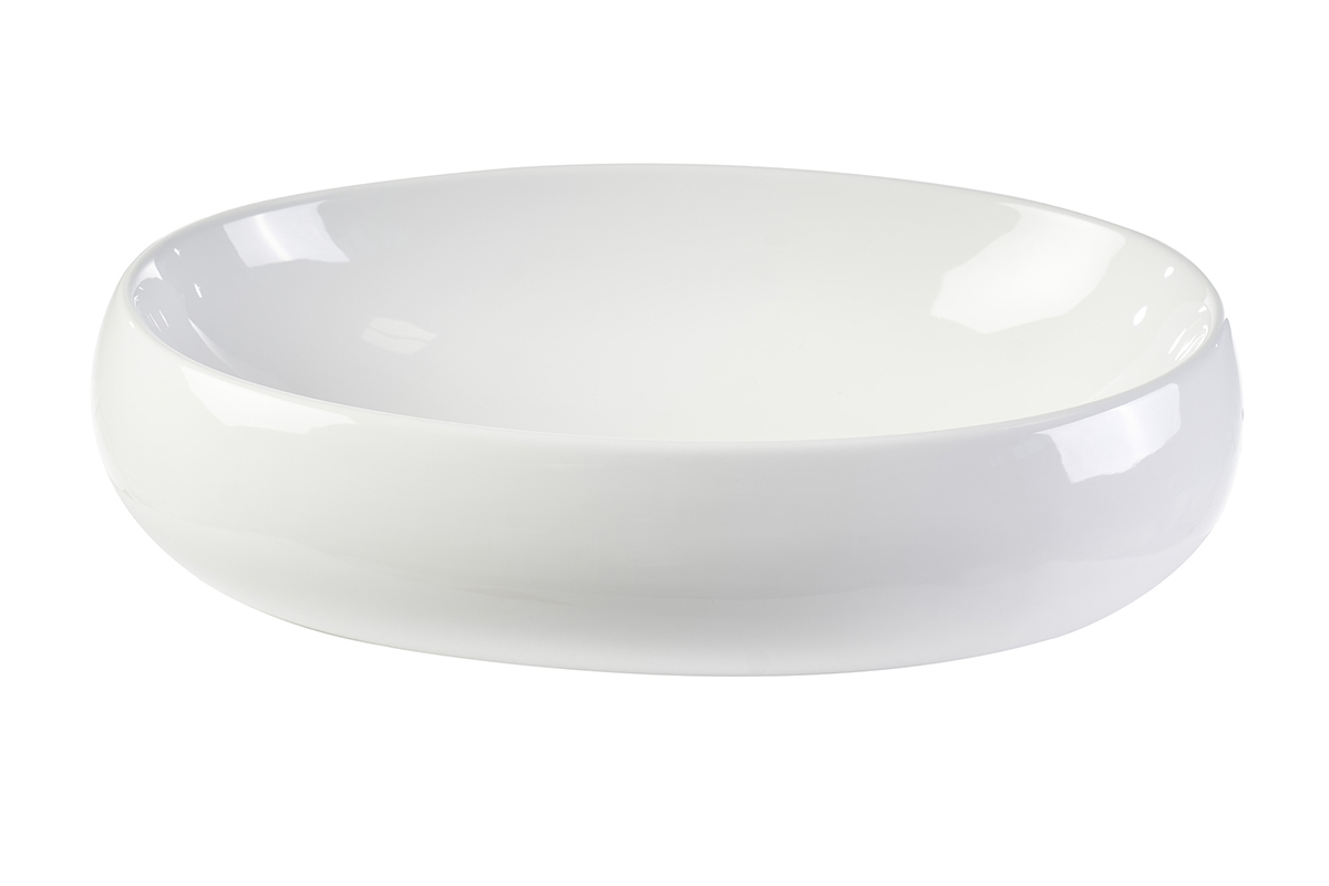 Vasque ovale en c�ramique blanche L60.5 cm GALEA