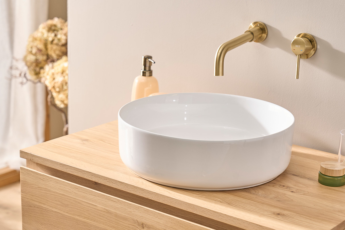 Vasque ronde en c�ramique blanche D40.5 cm ISLA