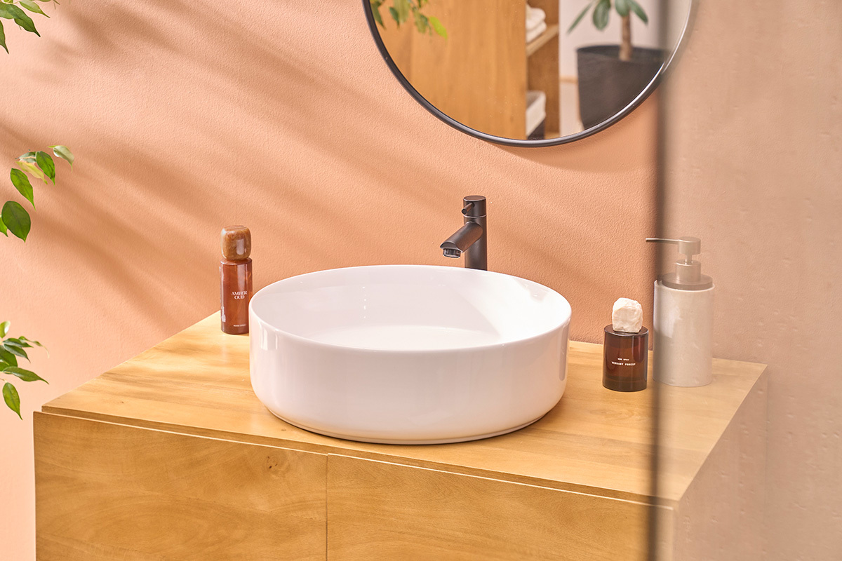 Vasque ronde en c�ramique blanche D40.5 cm ISLA